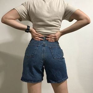 High waisted denim shorts